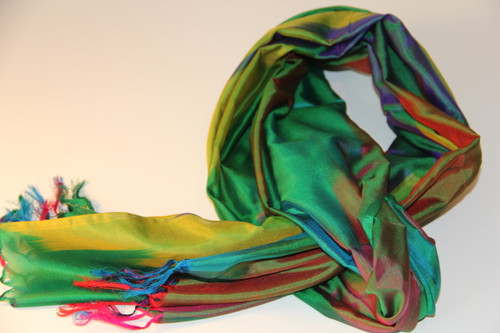 Handwoven ikat silk stole